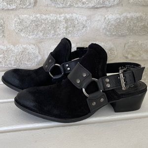 Splendid Western harness slingbacks NWT black 6.5